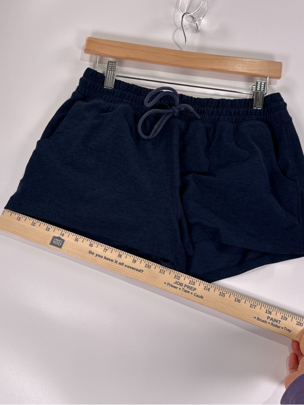 Beyond Yoga Spacedye Worked Up Shorts Drawstring Pockets Nocturnal Navy Size M - Picture 8 of 10